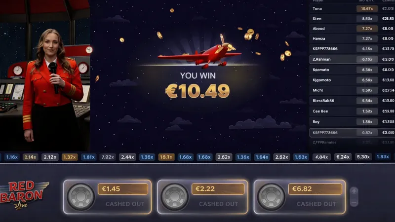 Red Baron slot machine main reel view